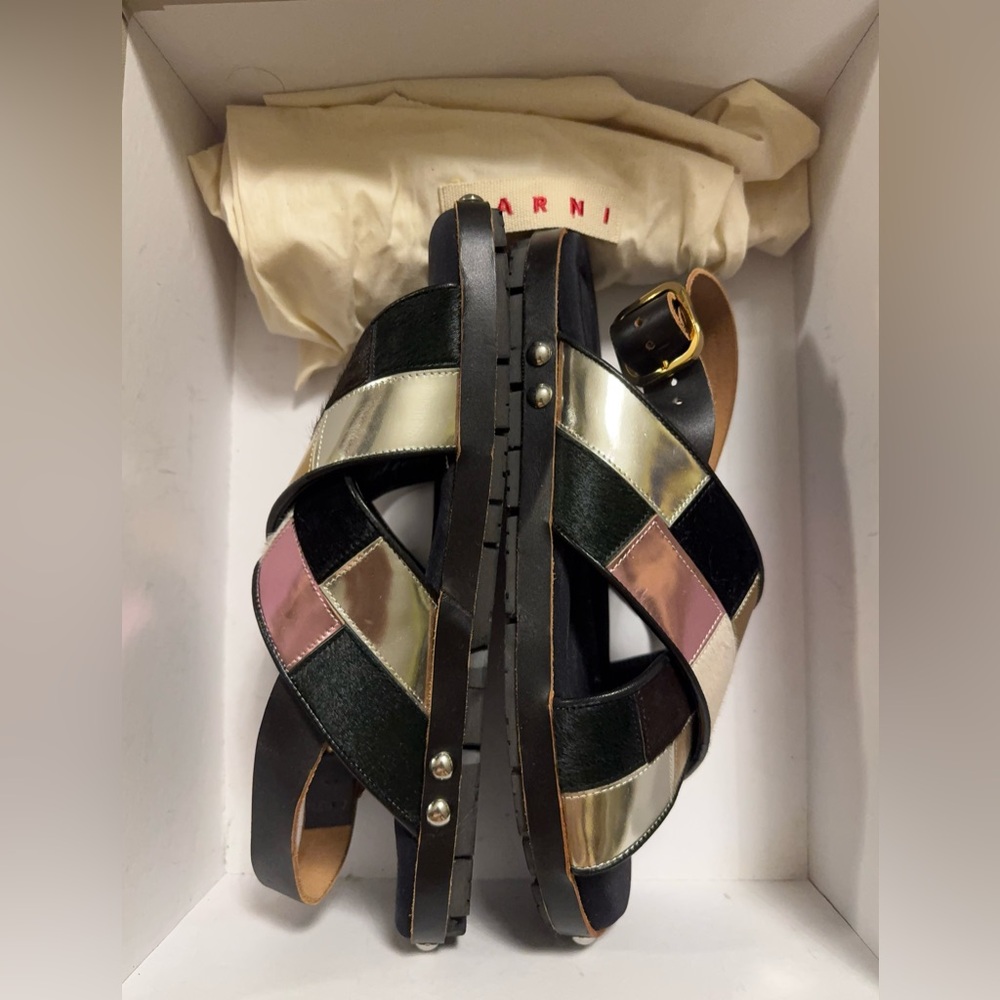 Marni sandals, crafted in premium baby calf leather (Vitellino Baby Calf)